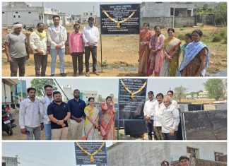 *शहरातील प्रभाग क्रमांक ३ मध्ये सिमेंट काँक्रीट रस्ता व नाली बांधकामाचे भूमिपूजन उत्साहात