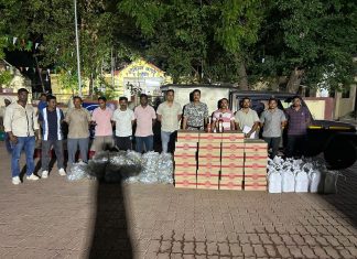 गडचिरोली पोलीसांनी केला अवैध दारु व चारचाकी वाहनासह एकूण 14,87,200/- रुपयांचा मुद्देमाल जप्त